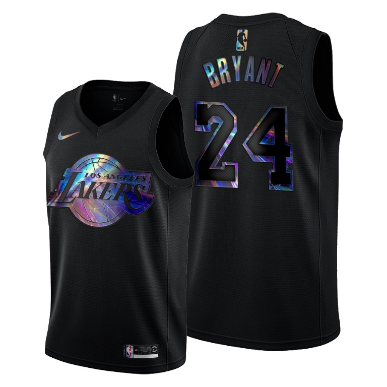 Men's Los Angeles Lakers Kobe Bryant #24 NBA Limited 2021 HWC Iridescent Collection Black Basketball Jersey BHC4183ZO